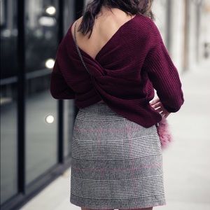 ASTR the Label Burgundy Sweater